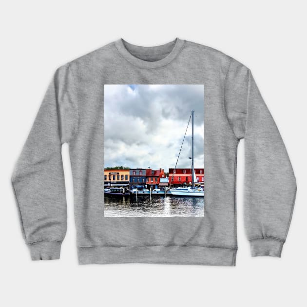 Annapolis MD - City Dock Crewneck Sweatshirt by SusanSavad
